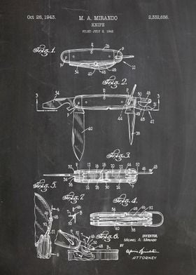 multi knife patent 1943