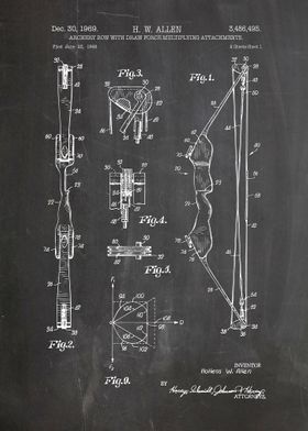 Archery bow patent 1969