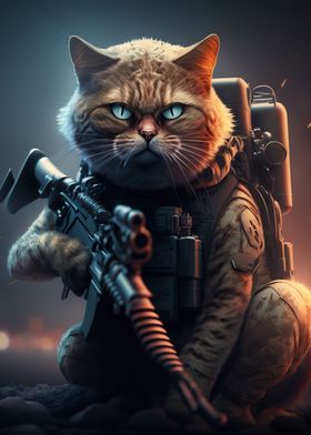 Military Cat animal