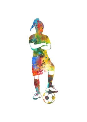 Girl soccer player