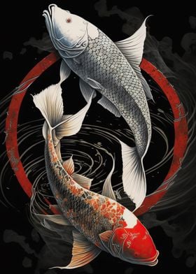 Japanese koi fish 