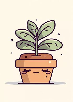 Cute Minimalist Pot Plant