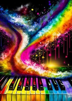 piano colorful