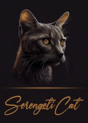 Elegant Serengeti Cat
