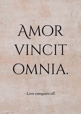 Latin Quote Love Conquers