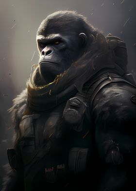 Fantasy Gorilla Soldier 