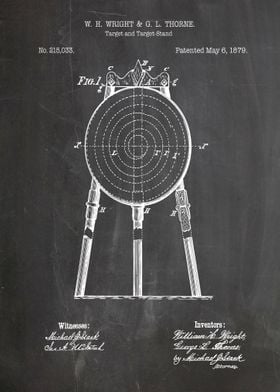 Archery target patent 1879