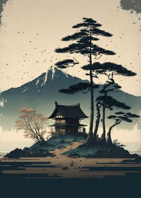 Vintage Asian Landscape