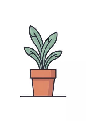 Cute Minimalist Pot Plant