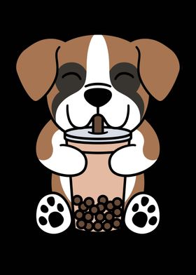 Boxer Dog Bubble Tea 