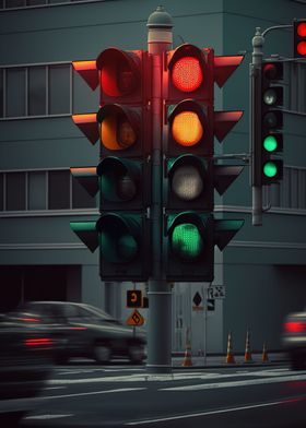 overskæg Mål bomuld Traffic Light ' Poster by Chester Draper | Displate