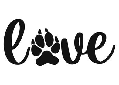 Love Paw Print