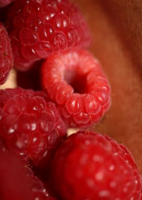 Red raspberries fruits