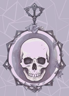 Pastel Goth Skull Symbol