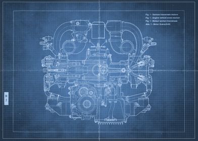 Flat 12 Engine Blueprint