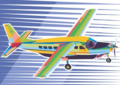 Colorful airplane Art