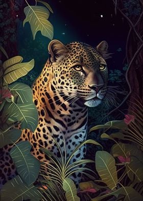 Jaguar Jungle Animal Face