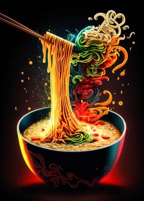 ramen japan neon food