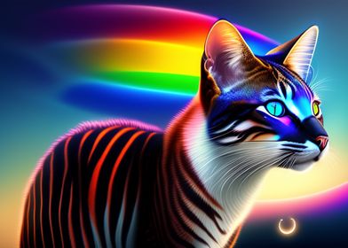 3D Cute Colorful Cat