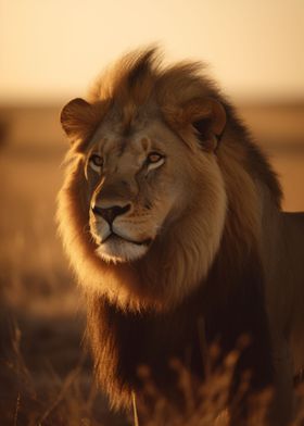 Lion Wildlife Portrait