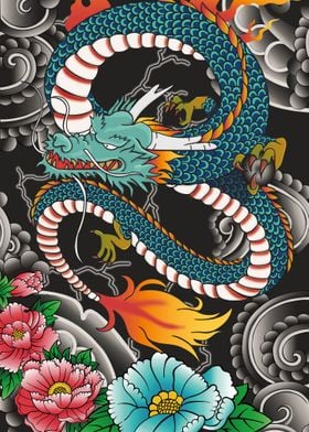 Japanese tattoo dragon