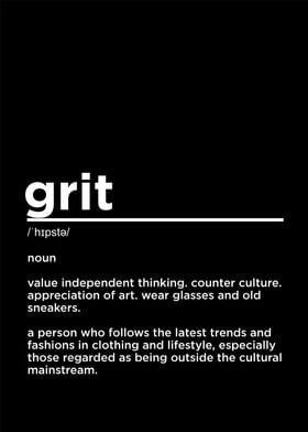 definition essay about grit