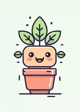 Cute Minimalist Pot Plant