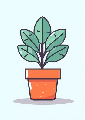 Cute Minimalist Pot Plant