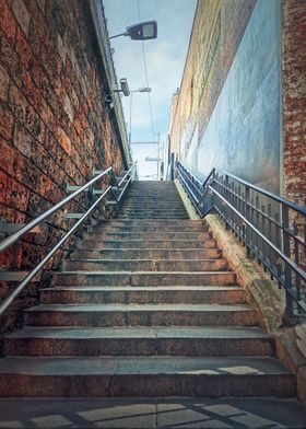 Narrow stairway