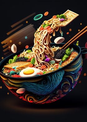 ramen japan neon food