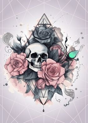 Occult Pastel Goth Skull