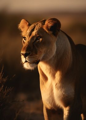 Lioness Wildlife Portrait