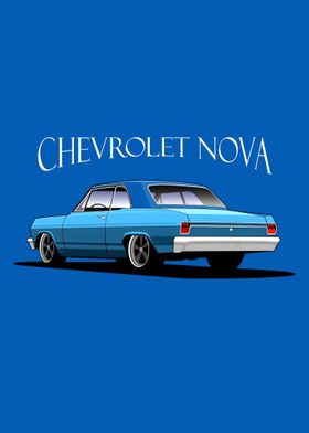Chevy Nova Blue Classic