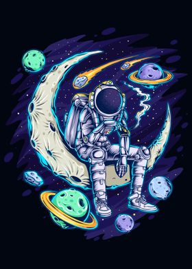 Astronaut on the moon