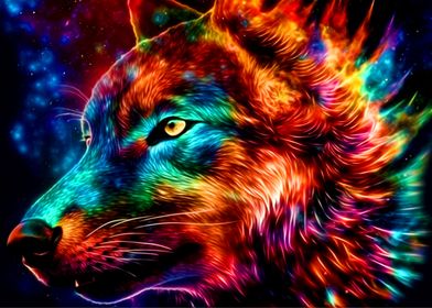 Colorful Wolf