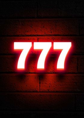 777 neon sign