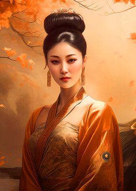 Asian Girl Painting