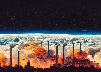 polluted earth