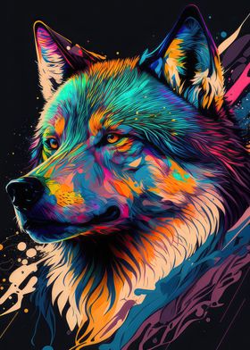 Colourful Wolf