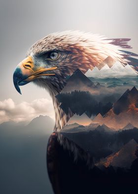 eagle double exposure