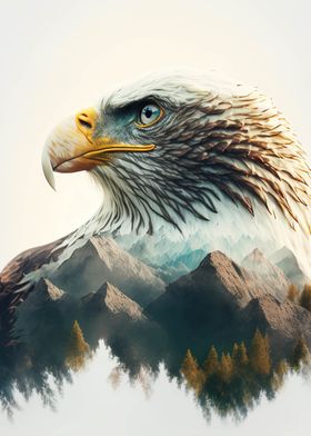 eagle double exposure