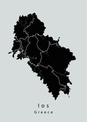 Ios Greece Island Map