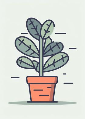 Cute Minimalist Pot Plant