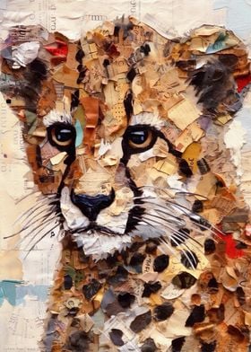 Cheetah Portrait Paper