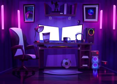 Gaming Room Neon