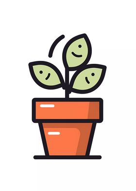 Cute Minimalist Pot Plant