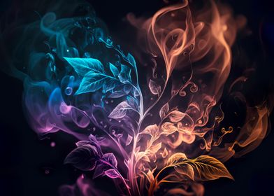 Colorful abstract smoke