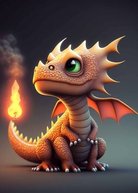 Baby dragon cute