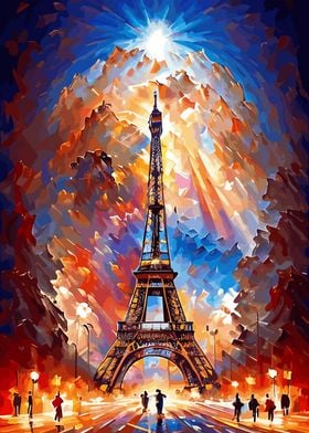Sun Shines Over Paris Art