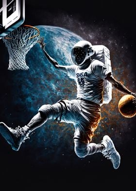 Astronaut Basketball Space